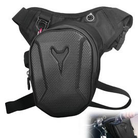 LEKEFETO Motorcycle Leg Bag: Waterproof Thigh Bag, Thigh Bag and Leg Pocket, Leg Bag with Removable Leg Straps, Multifunctional Bag, for Running, Cycling, Motorcycle, Sports, black, Leg bag motorcycle