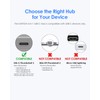 LENTION Hub USB C con USB3.0&USB2.0, 100W PD, Adaptador Tipo