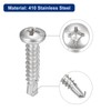 sourcing map #8-3/4" Self Drilling Screws, 120pcs 410 Stainless Steel