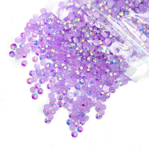 qiipii qiipii 2700PCS 4mm Light Purple AB Resin Rhinestones Purple