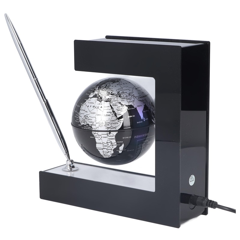 Magnetic Levitation Globe E Shaped Floating Decoration Ornament 100‑240V for