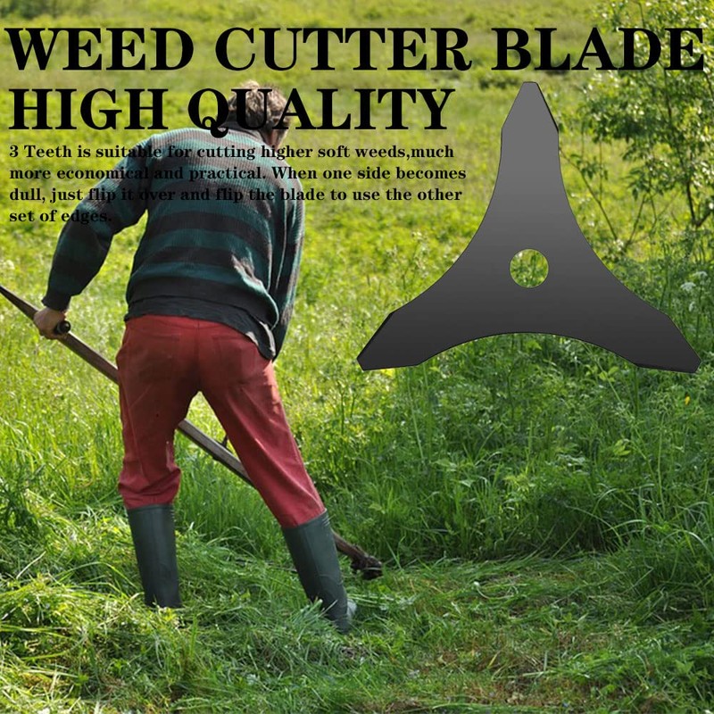 CjingCH 3-Tooth with 25.4 MM Bore Weed Cutter Metal Blade