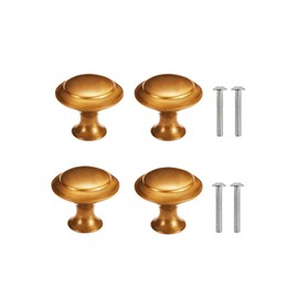 Yesmin 4 Piece Cabinet Door Knobs,Cupboard Drawer Door Knob for Kitchen Furniture Cabinet Knob with Screws-Bronze(Medium)