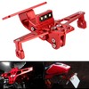 Universal Aluminum Motorcycle Rear License Plate Mount Holder with LED