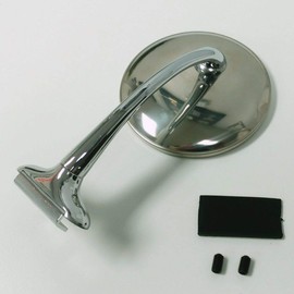 RAT ROD 4" STAINLESS STRAIGHT ARM PEEP MIRROR GM FORD, STREET ROD, HOT ROD, UNIVERSAL