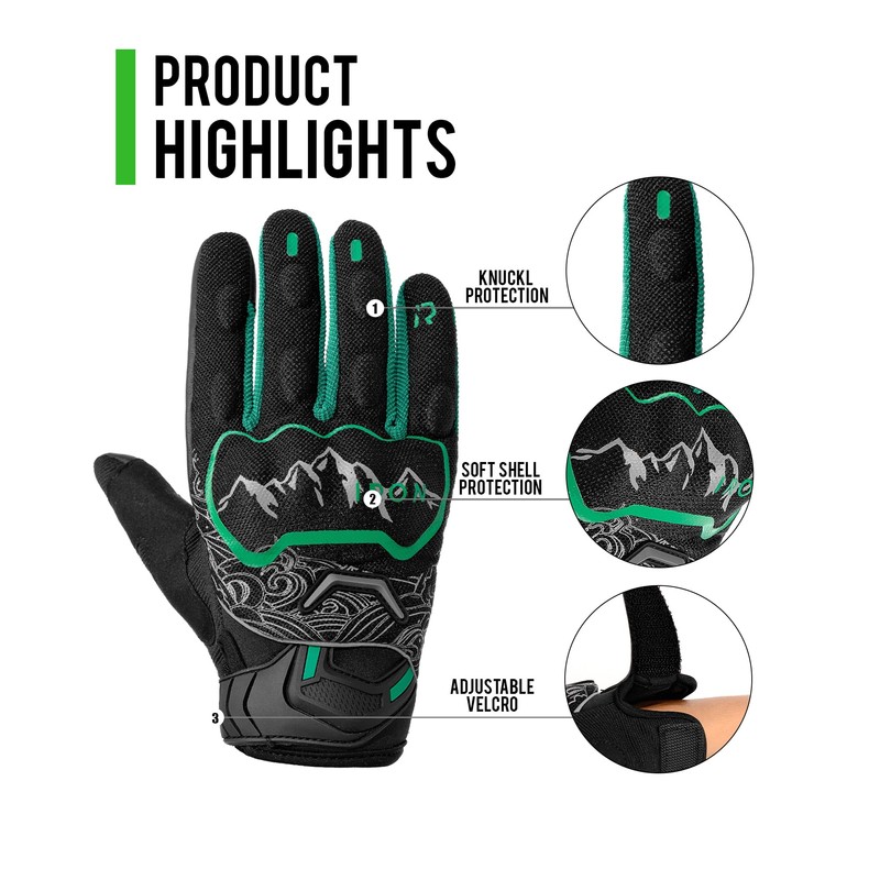 BORLENI Men's Motorcycle Gloves