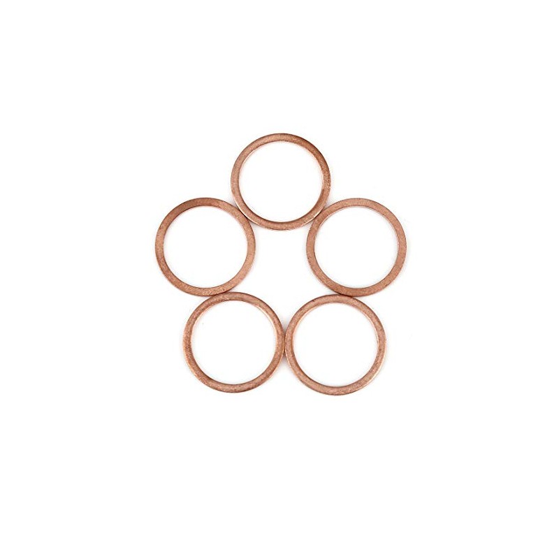 5pcs Copper Washer Flat Sealing Gasket Ring Spacer for Car