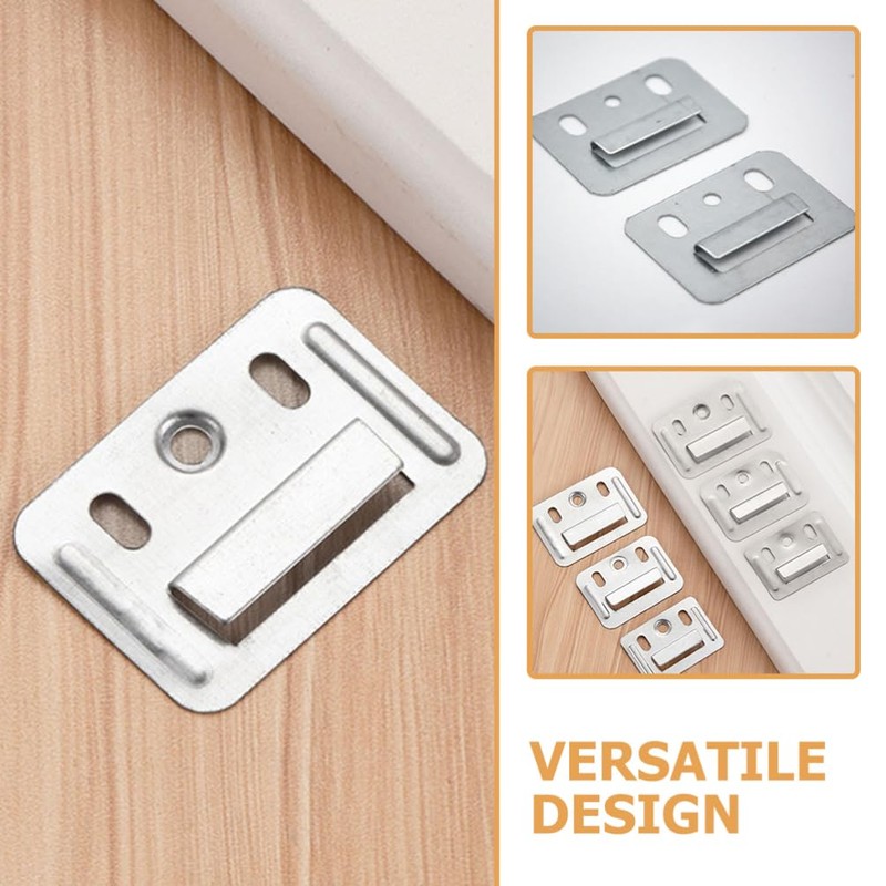 HEMOTON 100pcs Wall Buckle Interlocking Hanging Bracket Couch Clips Wall