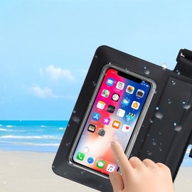 Crossbody Hip Bag Transparent Phone Waterproof Pouch Pouch Black 10ea