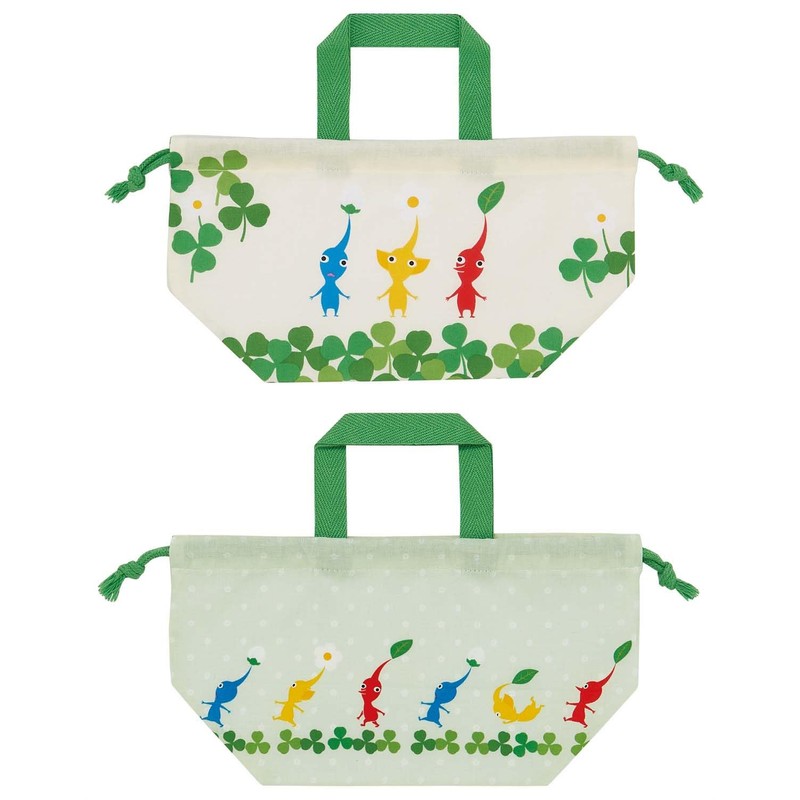 Skater KB7-A Children's Lunch Bag, Drawstring Bag, Pikmin, Made in
