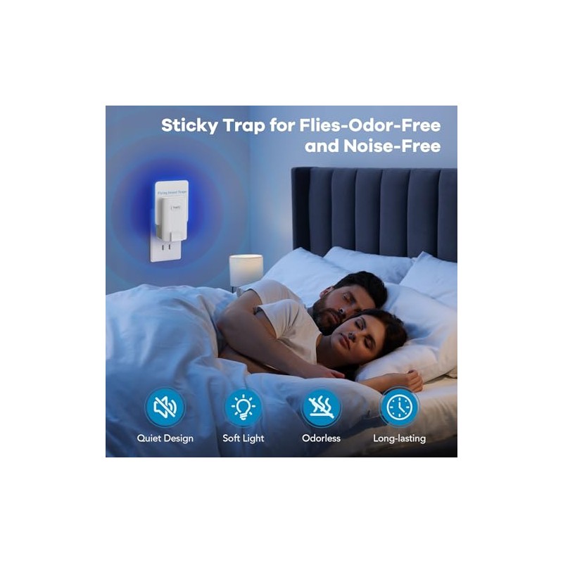 Indoor Fly Trap with UV Light - 2 Devices &
