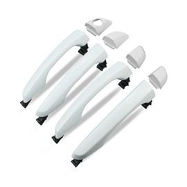 PNYZIK 4 PCS Exterior Outside Door Handle with Handle Cover Fit for Hyundai Elantra Sedan 2017-2020 Replace 82661F0010 82662F0020 (Front Rear Left Right)