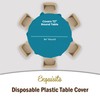 Exquisite 6-Pack Premium Plastic Tablecloth 84in. Round Plastic Table Cover