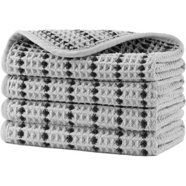 Polyte Toalla Facial de Microfibra Waffle 430 gsm, 33.0x33.0 cm