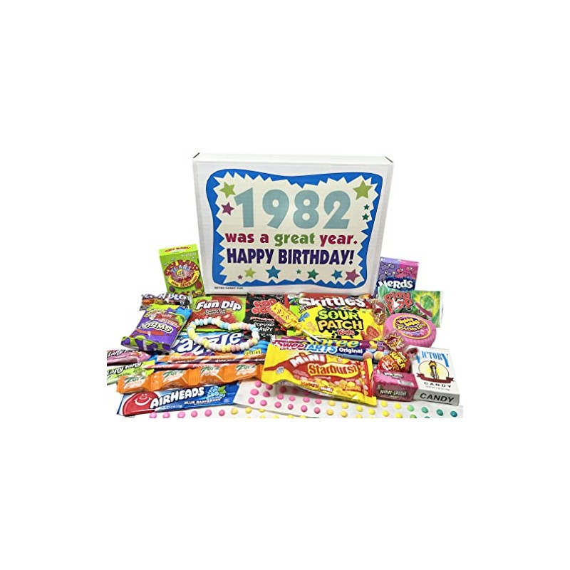 RETRO CANDY YUM ~ 1982 44th Birthday Gift Box of