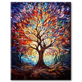 Dimond Art for Adults Tree of Life, 5d Diamond Painting Beginners, DIY Diamond Painting kit Crafts, Suitable as a Gift aor Relaxation and as Wall Decoration 12x16 in