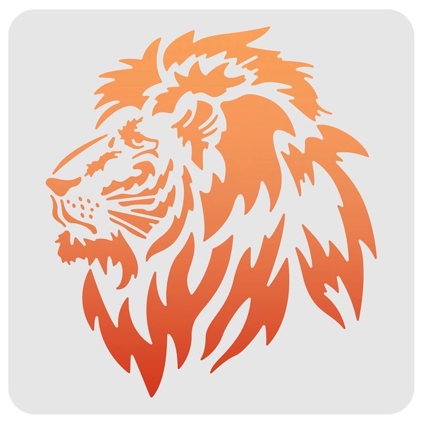 FINGERINSPIRE Lion Stencils Template 30 x 30 cm Plastic Lion
