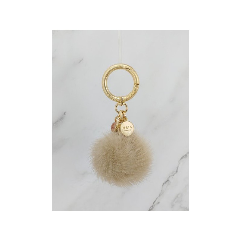 Lala 마이아 밍크털 키링참장식-베이지(MAIAKR010) Maia Mink Fur Keyring Charm -