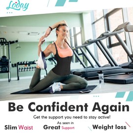 LODAY LODAY Waist Trainer Corset for Women Tummy Control Sport Workout Body Shaper Black (M, Black(Vest-Adjustable Straps))