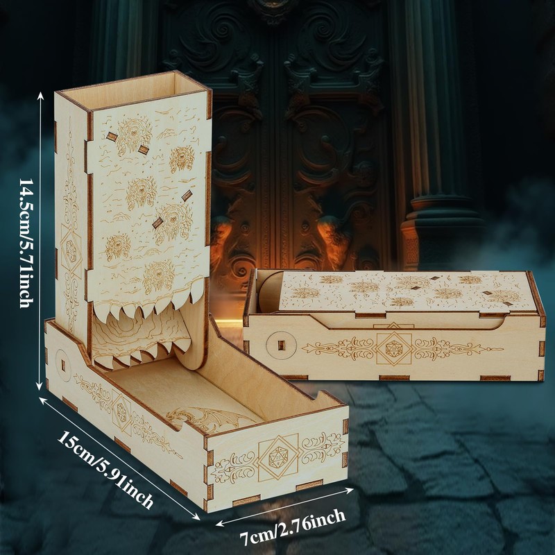 BYRRSF Dice Tower Dice Tray for Tabletop Role Playing Games