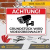 Achtung Videoüberwachung Sign – 5 mm Thick – 30 x