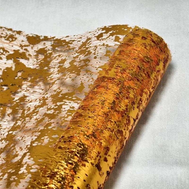 1 Roll 3 Yards Gold Table Runner 29CM Glitter Foil