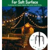 Tigerden 10Ft String Light Poles for Outside, Adjustable Metal Poles