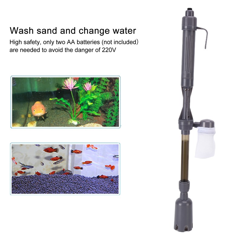 Electric Fish Tank Vacuum Cleaner Telescopic Multipurpose Aquarium Gravel Sand