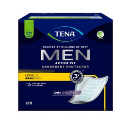 Tena Livello 2 Assorbente protettivo per l'incontinenza, Uomo, Confezione da 10 pezzi