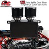 BAGARAATAN 1.2L Dual Filter Engine Oil Catch Can Tank，AN10 and