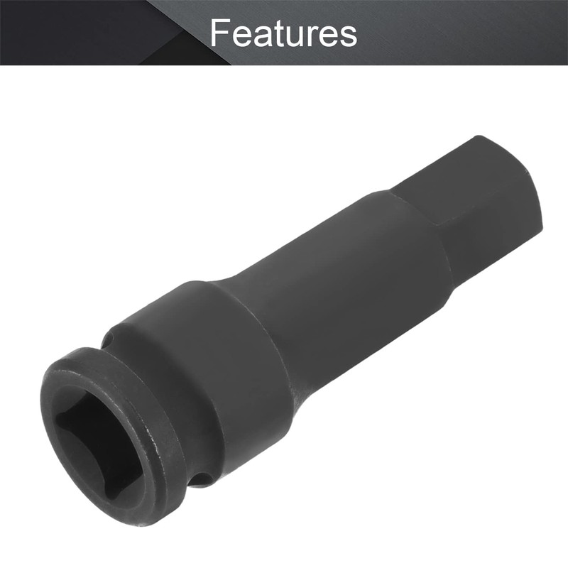 Utoolmart 1/2-Inch Drive Allen Bit Socket, 17mm Hex Socket, Cr-Mo