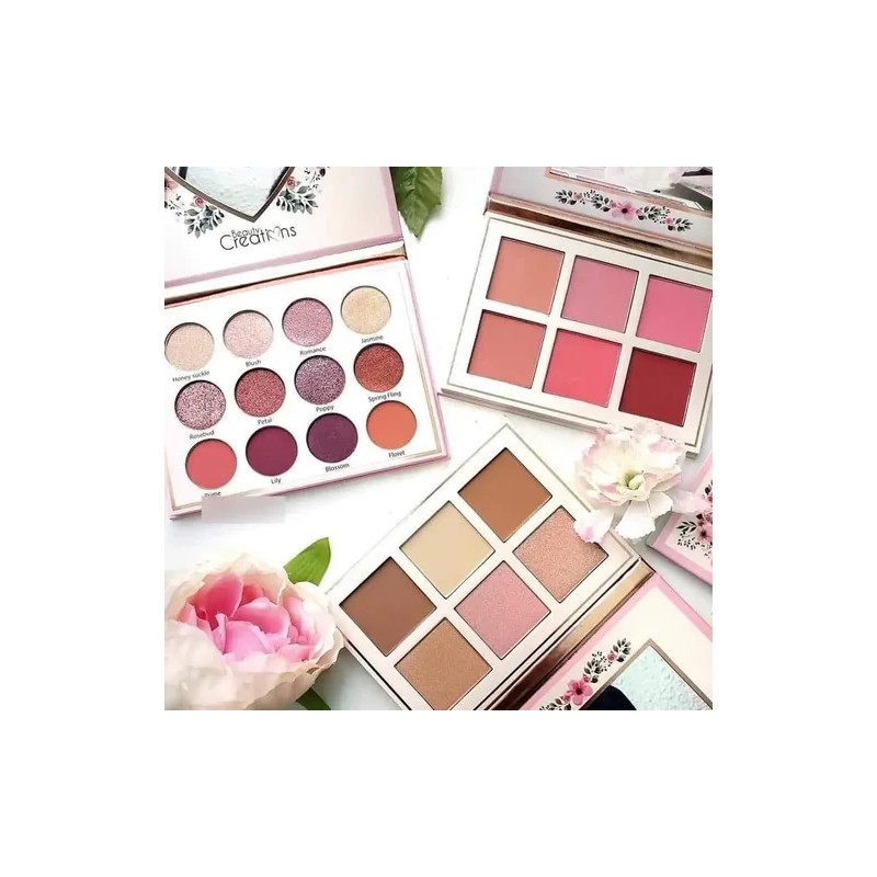 Set De 3 Paletas Floral Bloom, Sombras, Rubor E Iluminador