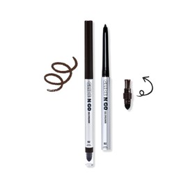 OZ LAB Glide N Go Waterproof Gel Eyeliner with Built-In Sharpener and Smudger, Long-Lasting, Smudge-Proof, Dark Brown, 0.3g/0.01fl oz，pack of 1