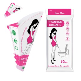 Pee Standing Up for Women | Woman Pee Funnel | Waterproof Leak-Proof Foldable Hygienic Urine Case Waterproof Coating for Bedridden Care Outdoor Events Road Trips