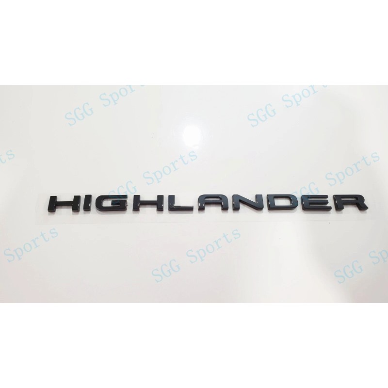 Toyota OEM 3PC Gloss Black Rear HIGHLANDER XLE AWD Letter