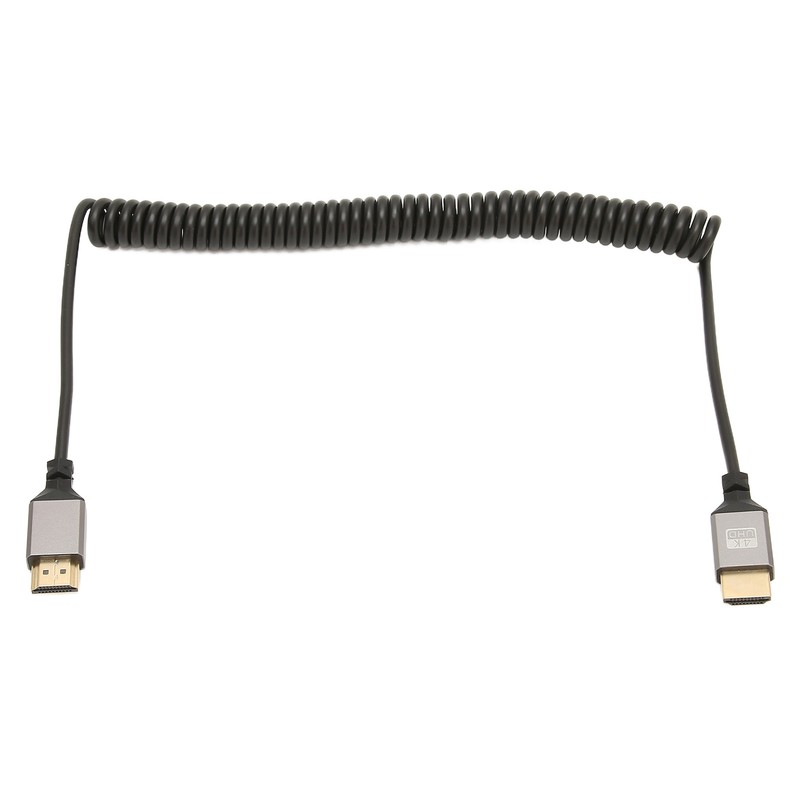 HD Multimedia Interface Coiled Cable High Speed 4K 60Hz Male