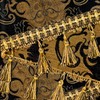 TOPLUXE Curtain Valance for Windows 137x46cm, Damask Valance with Tassels,