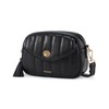 Missnine Women Shoulder Bag PU Leather Shell Bag, black