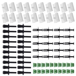 Pack of 80 Side Skirts Clips Kit Trim Strips Side Skirts Clips Kit Door Panels Mounting Clips for B E36 Trim Clips, B E46, Fixed Rivet Set 51711932996, 5118174185, 51728184574