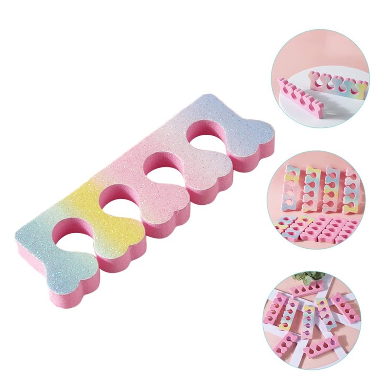 Healvian 90pcs Protector Shiny Nail Separator Professional Manicure Toe Separators