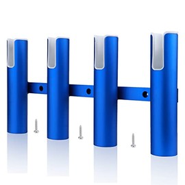 Aluminium Fishing Rod Holder for Boat, XK Marine 4 Tubes Rod Holder, Wall Mounted Rod Tube for Marine Boat, Yacht, Camper, Truck, RV