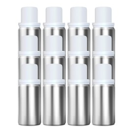MYOC Multipurpose Aluminium Empty Bottle with Drop Nozzle & Cap with Inner lid for Essential Oil, Oil Blends, Cosmetic liquid storage container - 15 ml (Pack of 12)