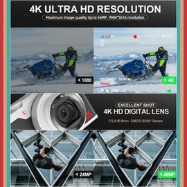 G-Anica 56MP Digital Camera for Photography Video Camera 4K Vlogging Camera for Youtube Compact Camera