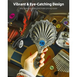 Uniclife 22 Sheets Garage Sale Stickers, 1760 Pcs Yard Sale Price Stickers, 3/4" Removable Price Tag Sticker, Self-Adhesive Preprinted Pricing Labels for Retail Flea Markets & Fairs