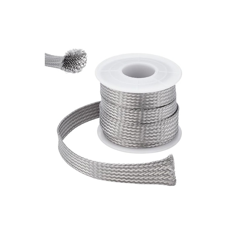 UNICRAFTALE - Funda de cable trenzado extensible de acero inoxidable