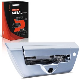 A-Premium Upgraded Metal Tailgate Handle Liftgate Latch Handle with Camera Hole & Keyhole Compatible with Ford F-150 F150 2018 2019 2020, Chrome, Replace# JL3Z-9943400-EB