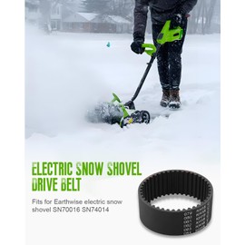 Wujexuhe Drive Belt Kit Fit for Earthwise Electric Snow Shovel SN70016 SN74014 Snow Shovel Drive Belt Kit Includes Large Auger Belt and Small Motor Toothed Drive Belt