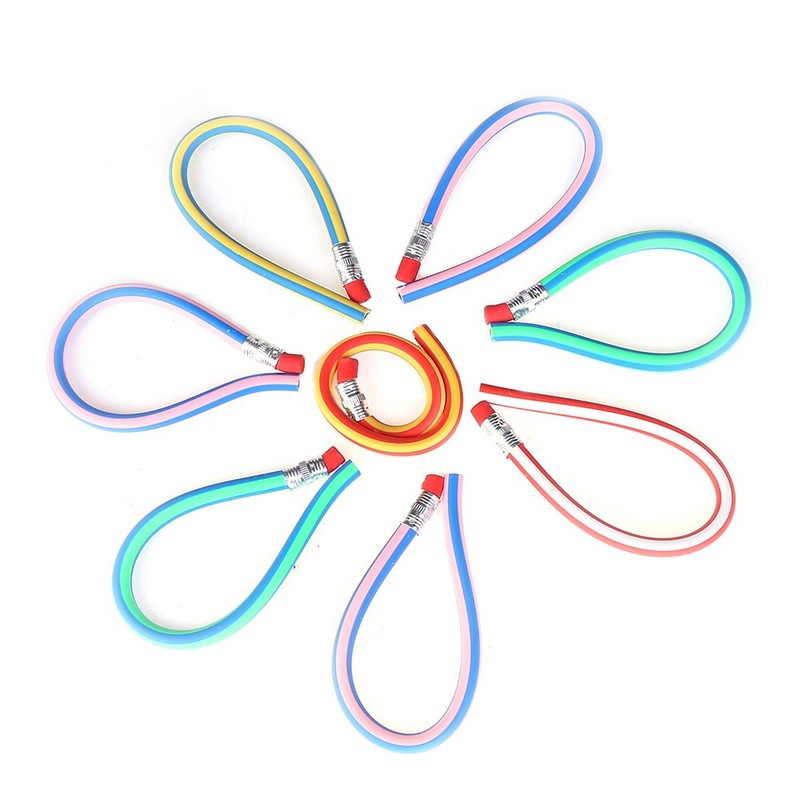 DECORA 50pcs Soft Flexible Bendy Pencils for Kids Children School
