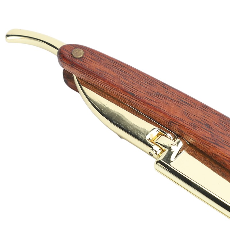 Foldable Beard Clipper Holder Wooden Handle Men Manual Beard Trimmer