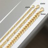 QueenBee 14K Gold Cuban Bracelet 6mm 18cm, Hypoallergenic Curb Chain